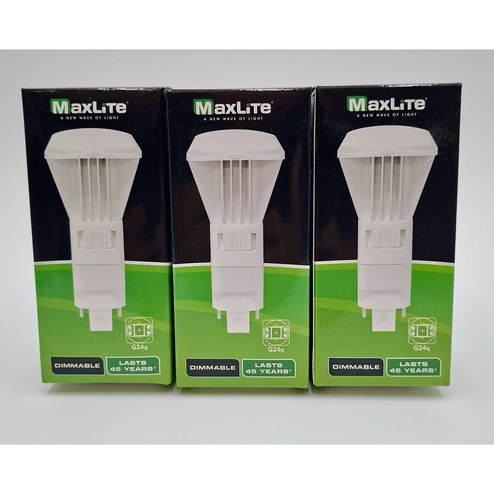 3x MaxLite 9PLG24QVCS 9W LED G24q 4-Pin CCT Selectable 1100lm New